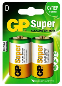 �������� ������� GP Super Alkaline 13AA21-2CRSBC2, 1,5 �; D, LR20, 14300 ��� 2 �� ���������